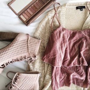 Zara • Velvet Tiered Tank